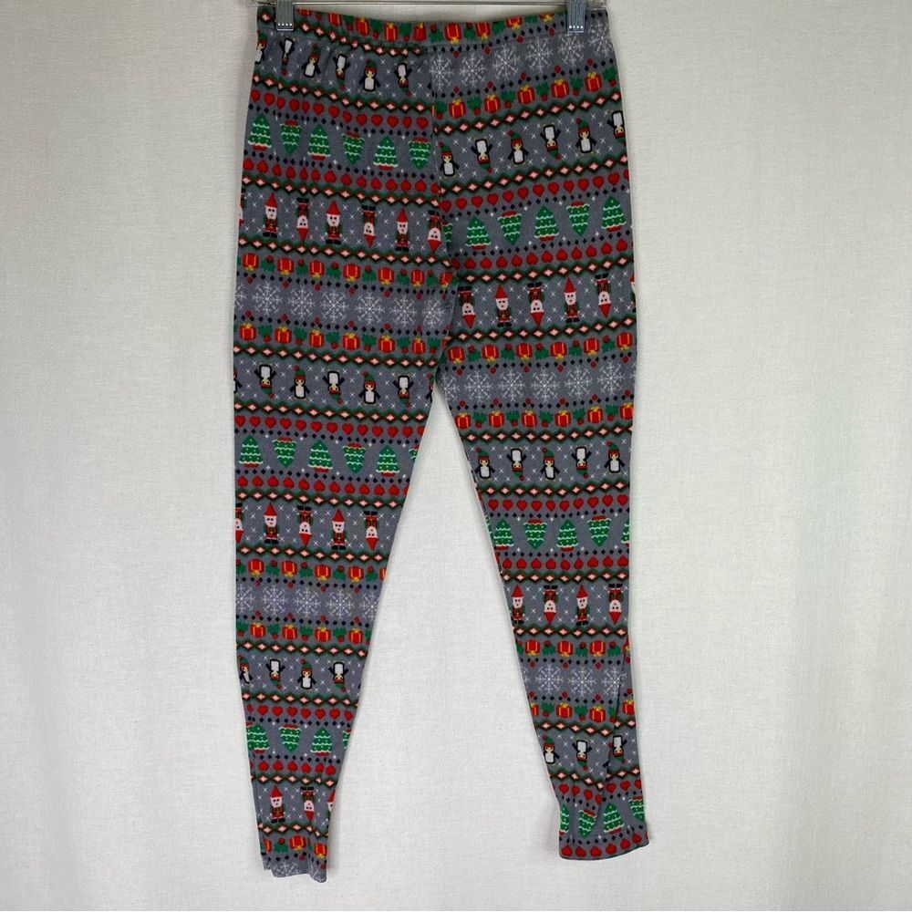 Christmas Leggings Juniors Fleece Presents Snowflakes Penguin Tree L 11-13 - Picture 7 of 10